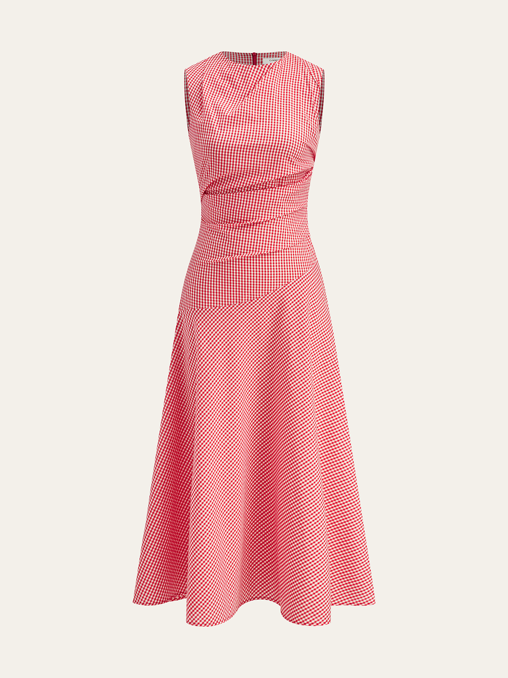 Chic Gingham Midi Dress with Timeless Appeal