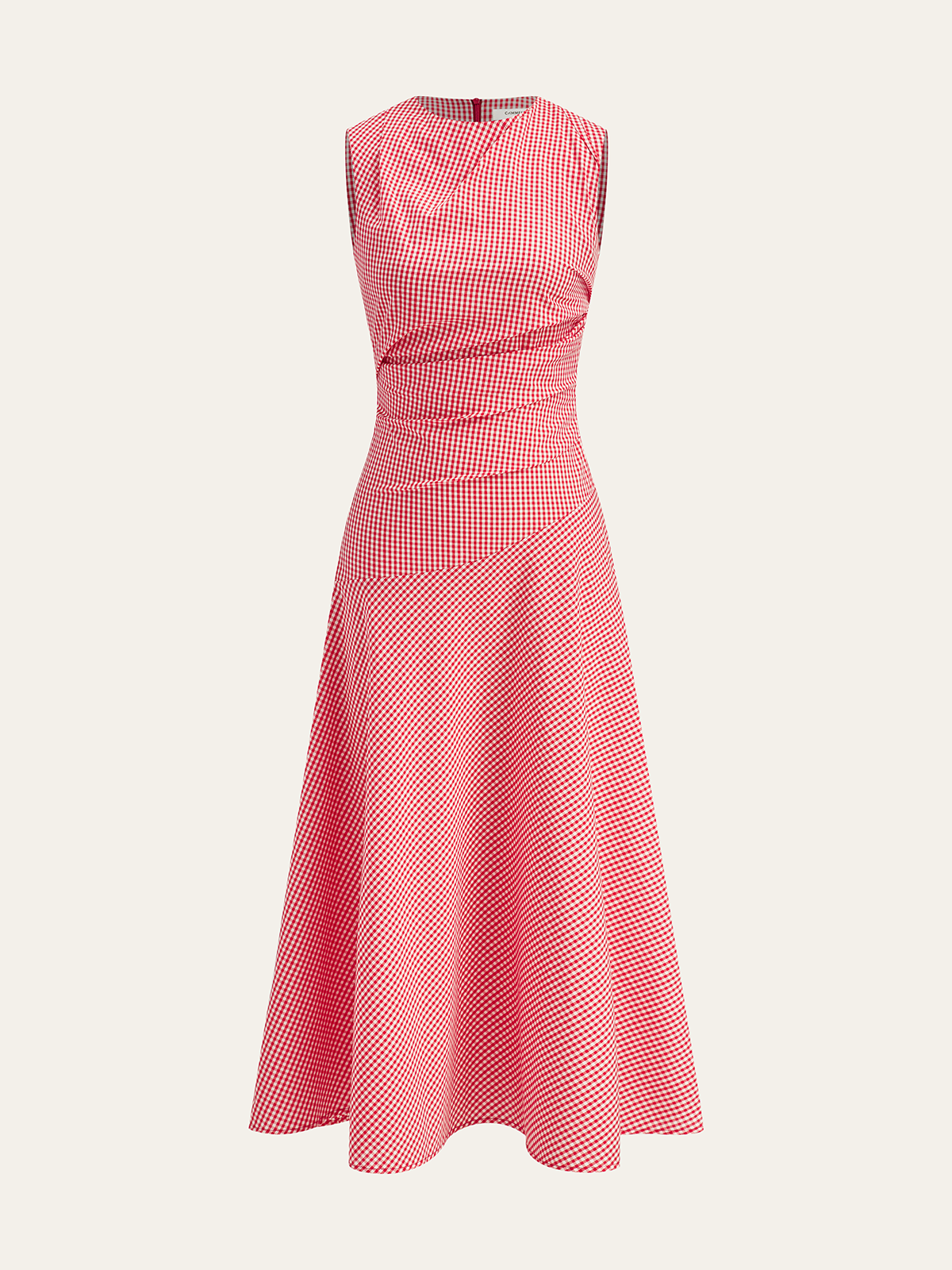 Chic Gingham Midi Dress with Timeless Appeal