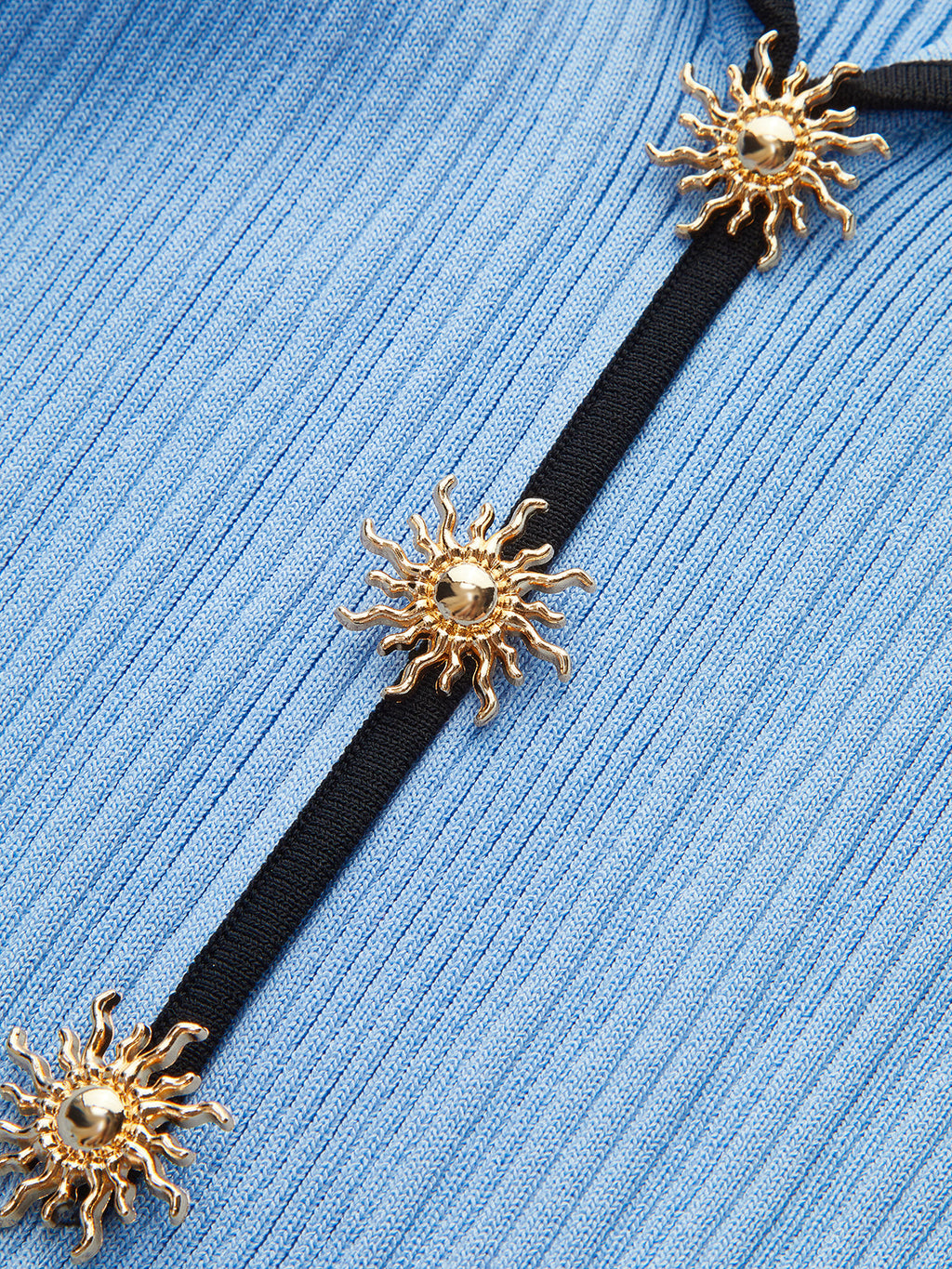 Lapel Neck Knit Dress with Contrast Trim Detail