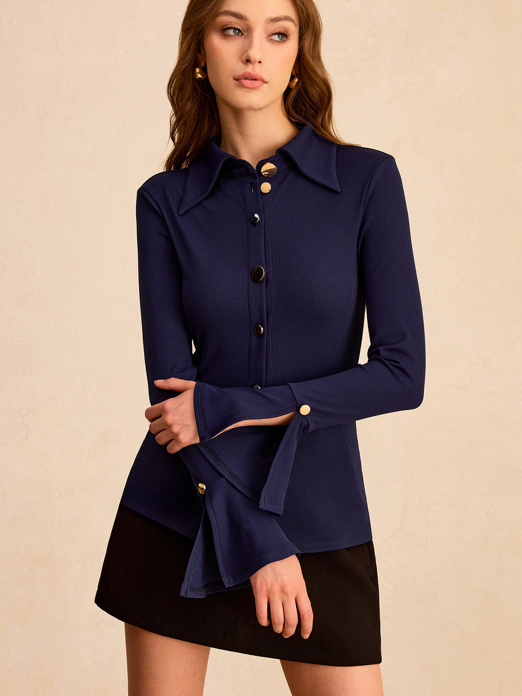 Orbit Flared Sleeve Button Shirt