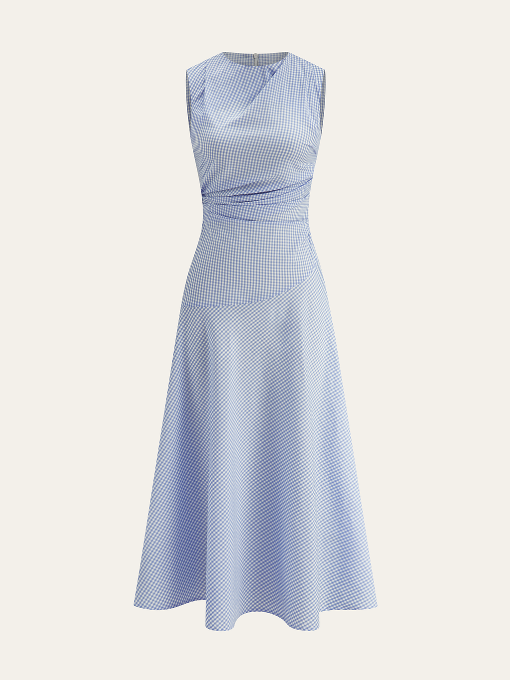 Chic Gingham Midi Dress with Timeless Appeal