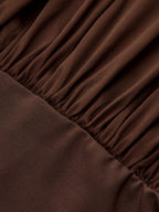 Sleek Satin Bodysuit with Collar and Long Sleeves