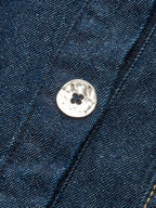 Denim Long Shirt Featuring Adjustable Drawstring Waist