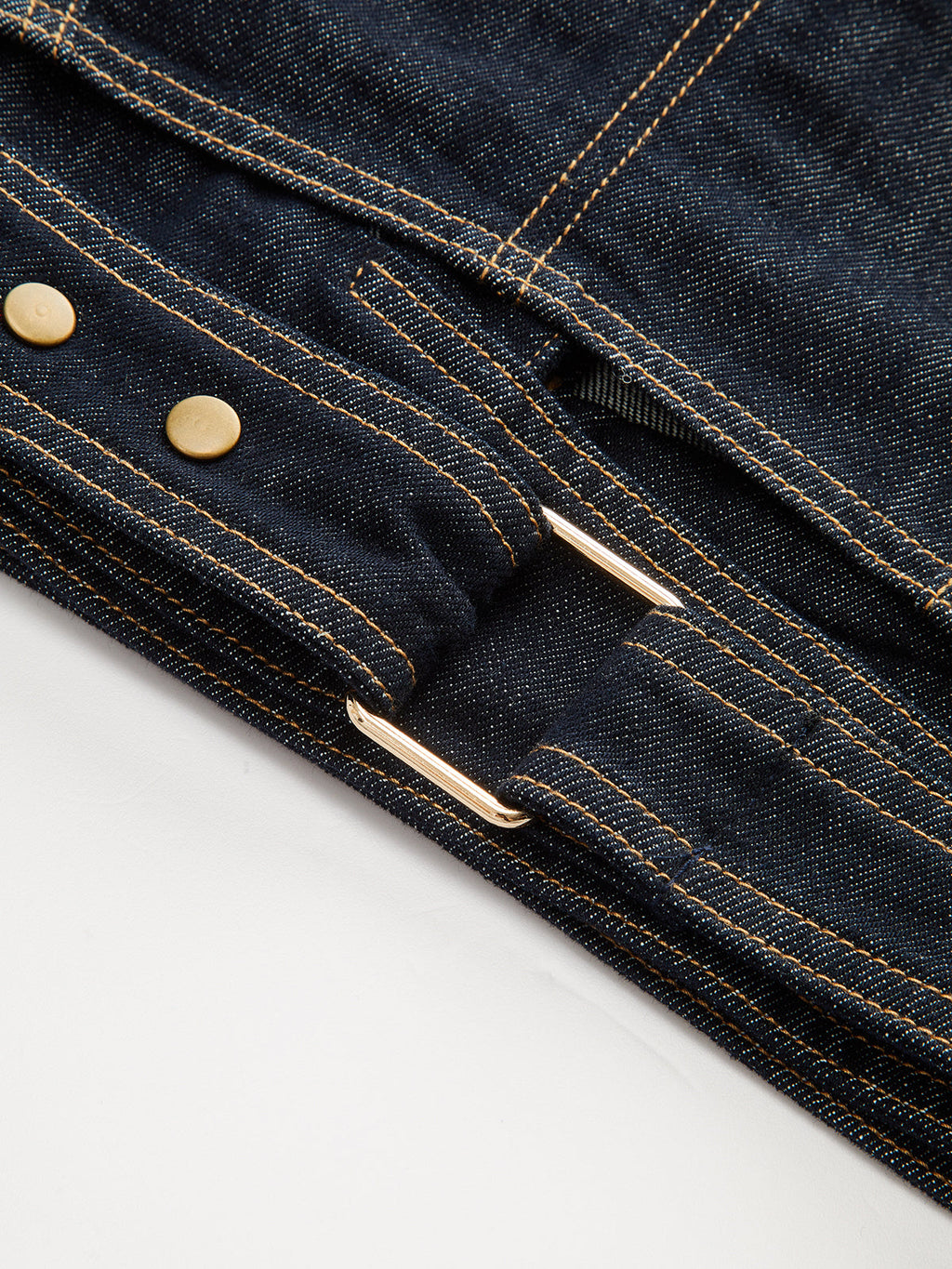 Cropped Denim Top with Short Sleeves