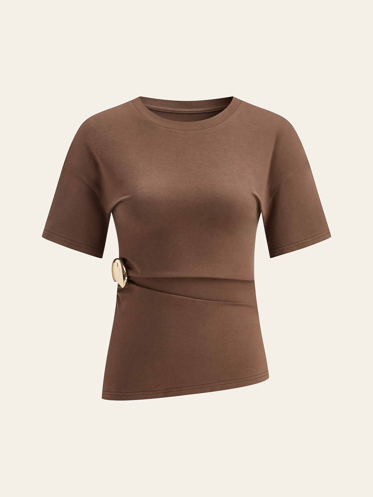 Asymmetric Top with Unique Short Sleeve Design