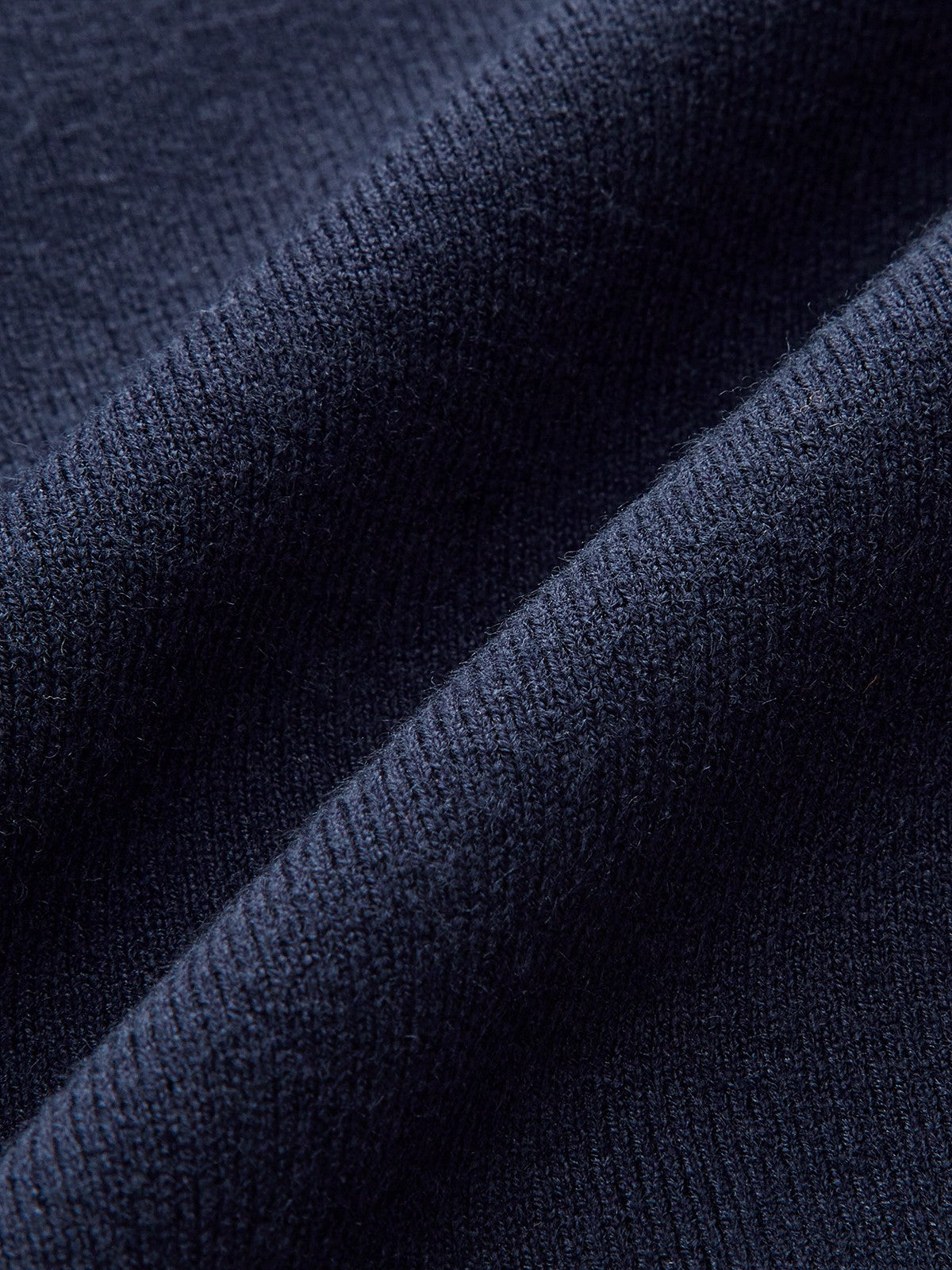 Denim Accented V-Neck Sweater with Collar Detail