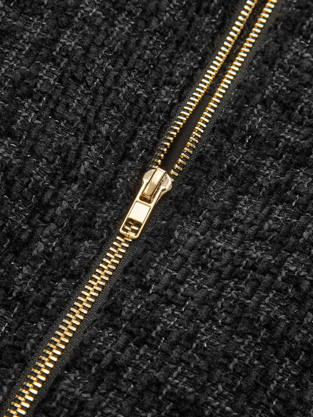 Tweed Mini Dress with Chain Accents Sleeveless