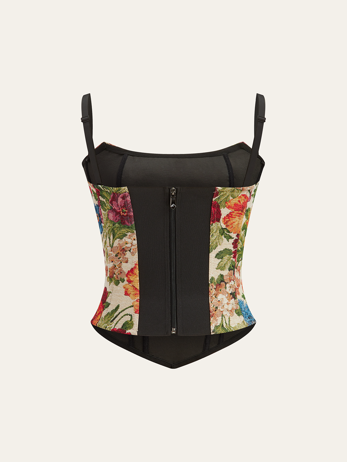 Embroidered Floral Cami Corset Top