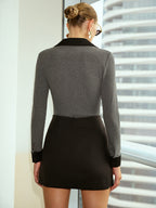 Slim Fit Tee with Contrasting Collar and Cuffs