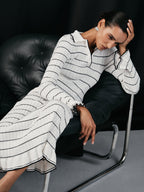 Nautical Stripe Stretch-Knit Midi Dress