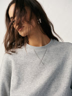 Comfortable Cotton Blend Crew Neck Sweatshirt