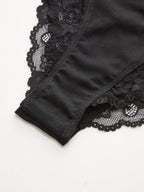 Long Sleeve Sheer Bodysuit with Lace and Mesh
