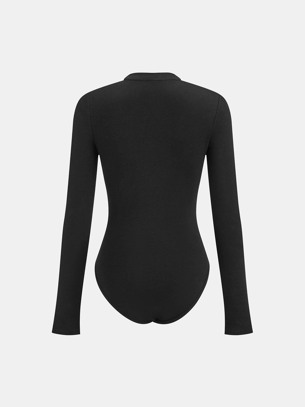 Ribbed Texture Long Sleeve Comfort Fit Bodysuit