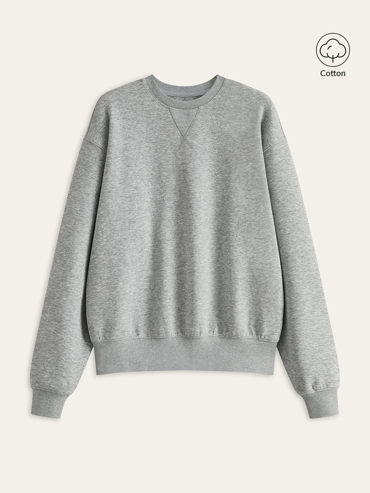 Comfortable Cotton Blend Crew Neck Sweatshirt