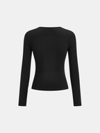 Slim Fit Long Sleeve Zippered T-Shirt