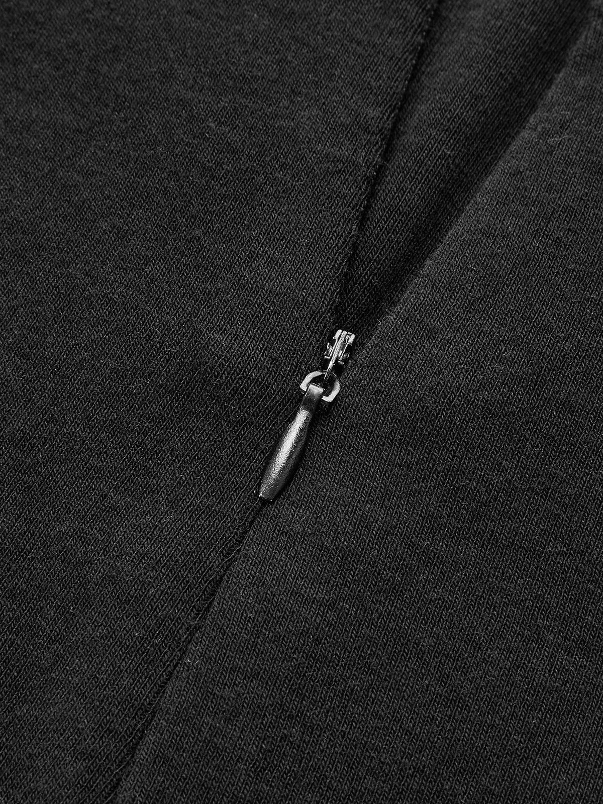 Slim Fit Long Sleeve Zippered T-Shirt