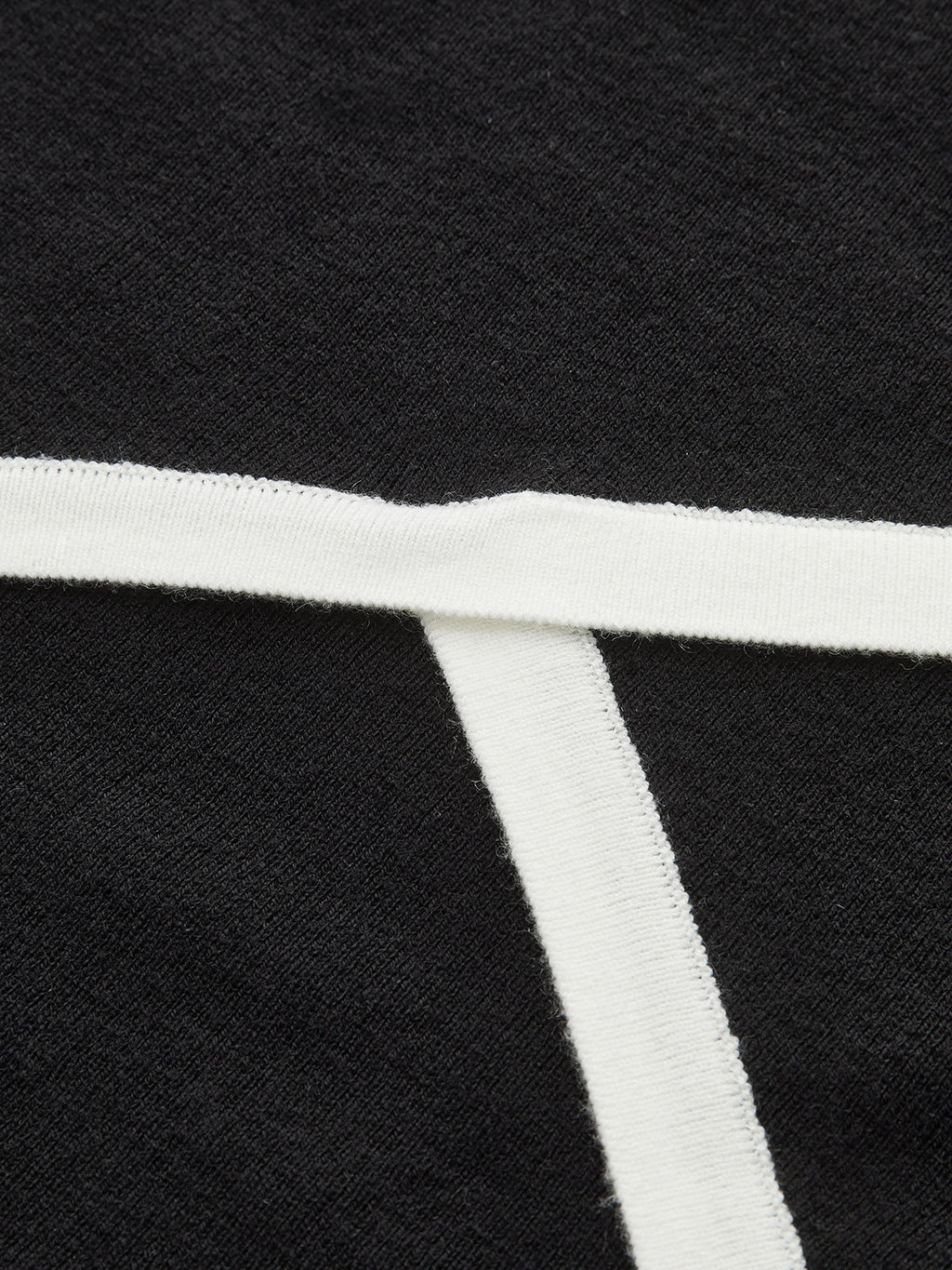 Asymmetric Wool Blend Cropped Polo with Contrast Trim