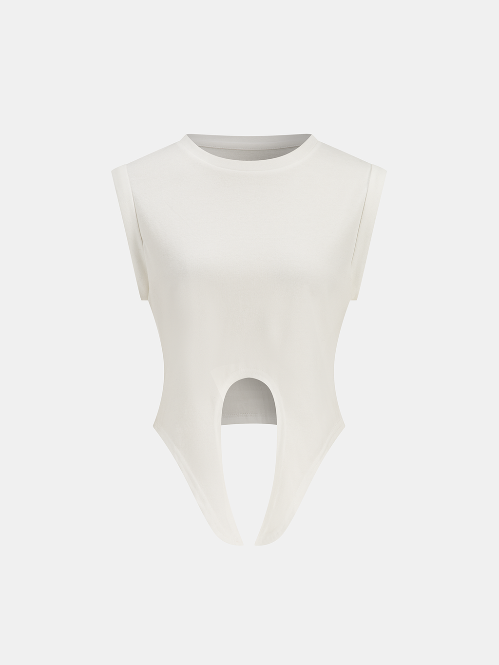 Knotted Cotton Tee with Stylish Twist Design