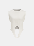 Knotted Cotton Tee with Stylish Twist Design