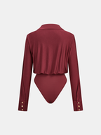 Long Sleeve Bodysuit with Collar