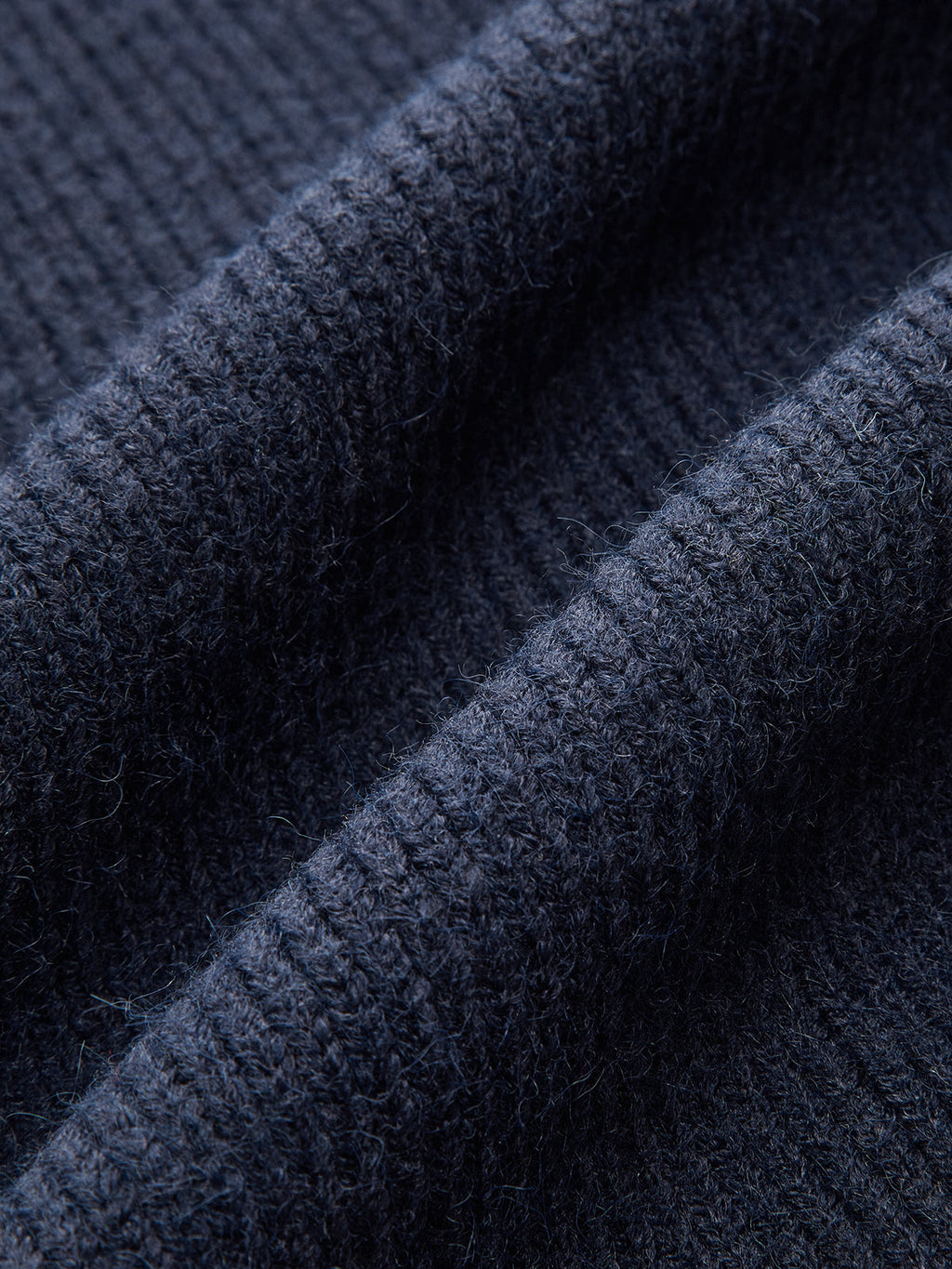 Denim Accent Knit Cardigan with Leg-of-Mutton Sleeves