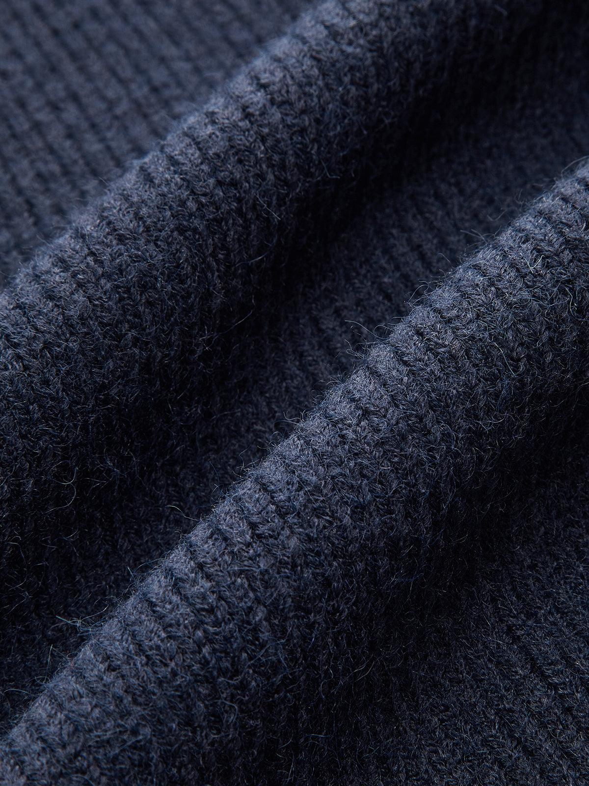 Denim Accent Knit Cardigan with Leg-of-Mutton Sleeves