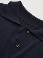 Wool Blend Midi Dress with Leg-Of-Mutton Sleeves