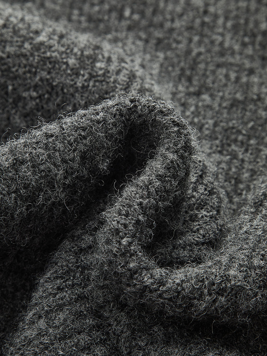 Cozy Wool-Blend Midi Dress with Soft Texture