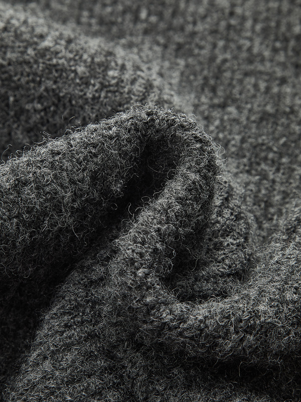 Cozy Wool-Blend Midi Dress with Soft Texture