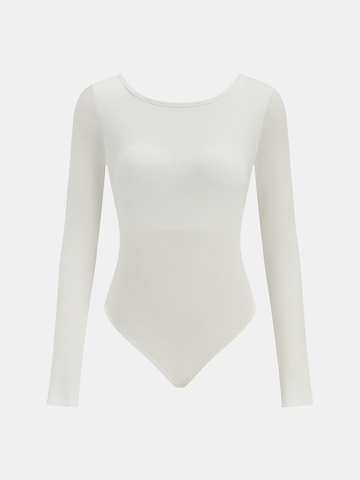 Long Sleeve Backless Bodysuit Without Bra