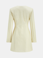 Floral Metallic Button Detail Faux Leather Mini Dress