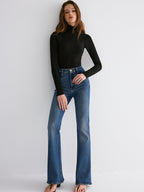 Soft Long Sleeve Shirt with Open Back Design