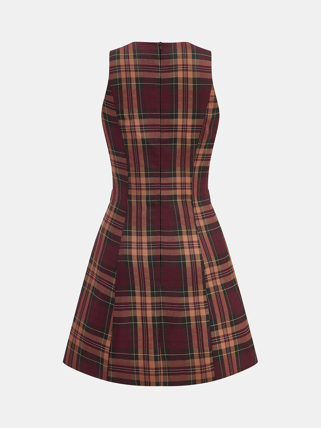 Checkered Sleeveless Mini Dress