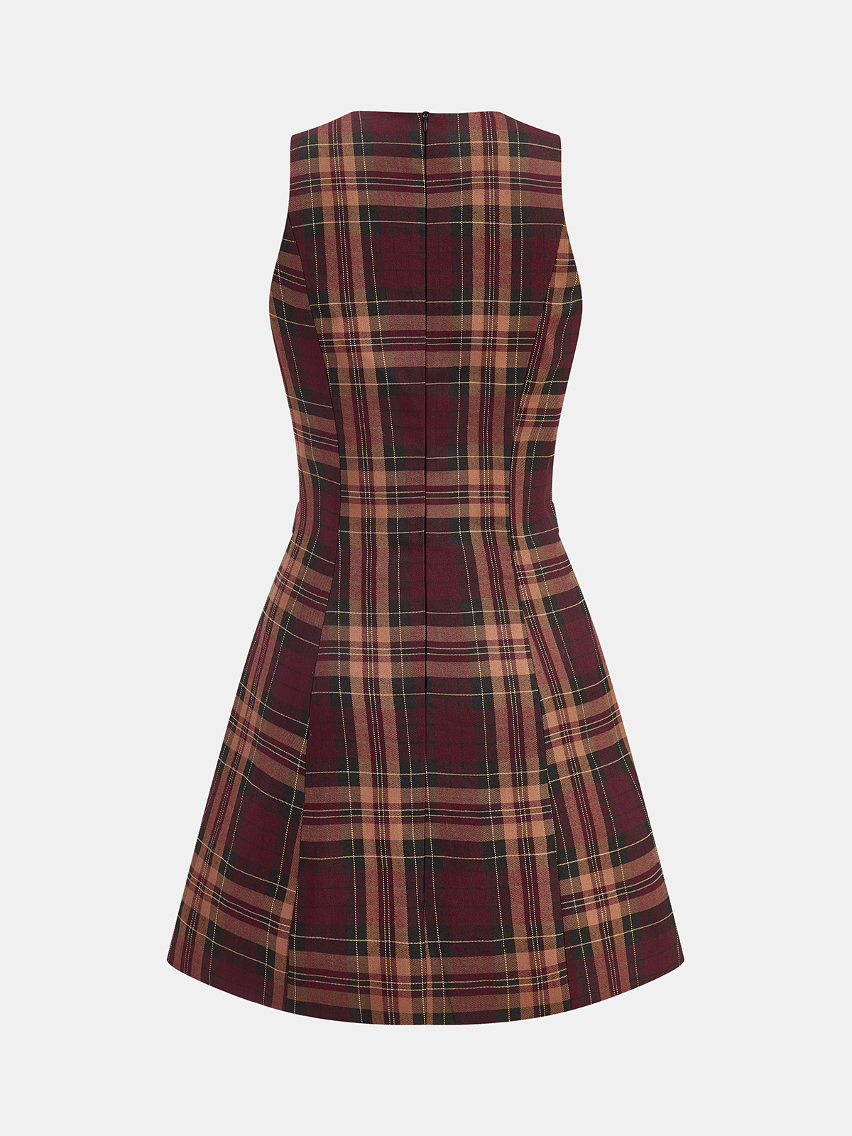 Checkered Sleeveless Mini Dress