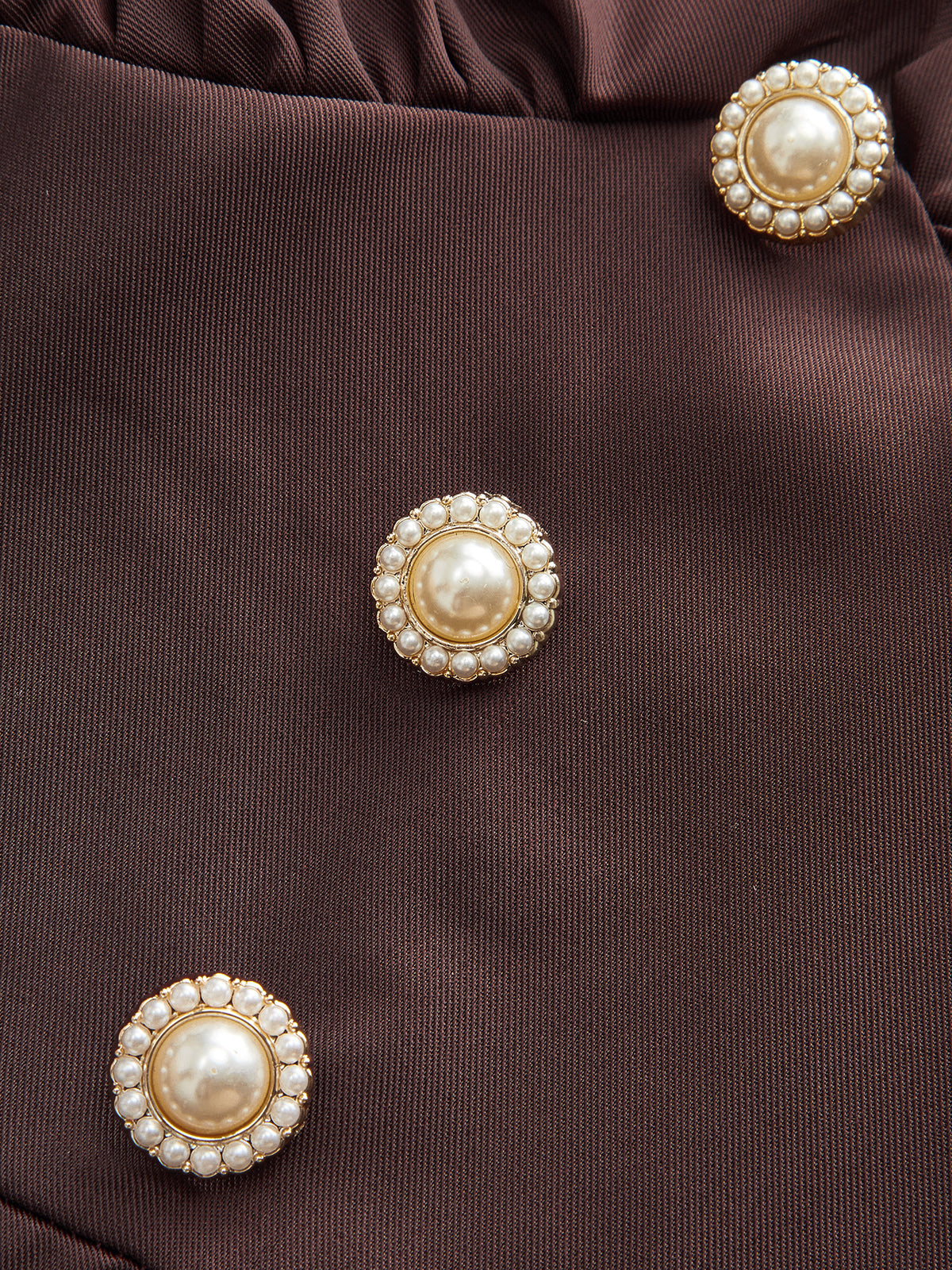 Chic V-Neck Dress with Puff Sleeves and Buttons