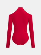 Sleeveless Off-Shoulder Bodysuit with Choker Detail