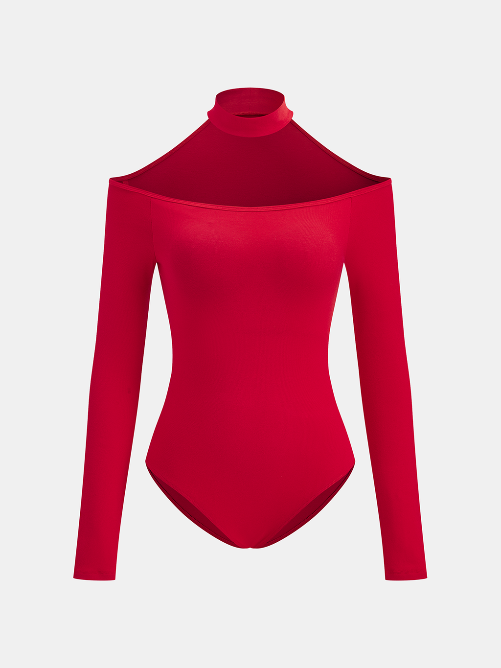 Sleeveless Off-Shoulder Bodysuit with Choker Detail