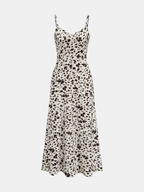 Leopard Print Maxi Dress with Camisole Top