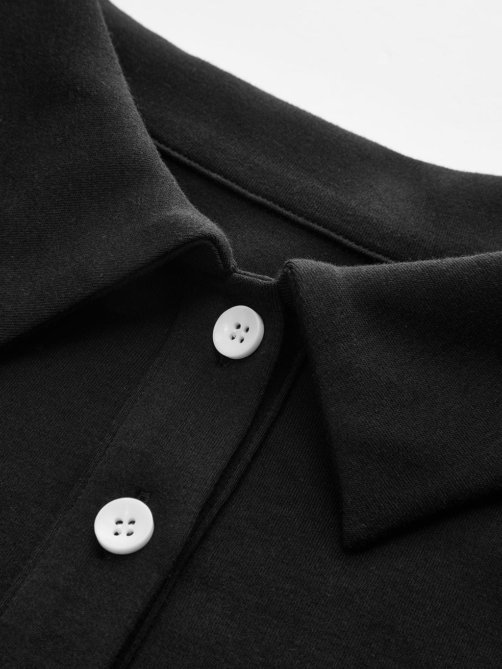 Fitted Polo Neck Top with Flared Sleeves