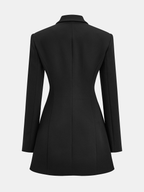Buttoned Tailored Dress with Collar Detail