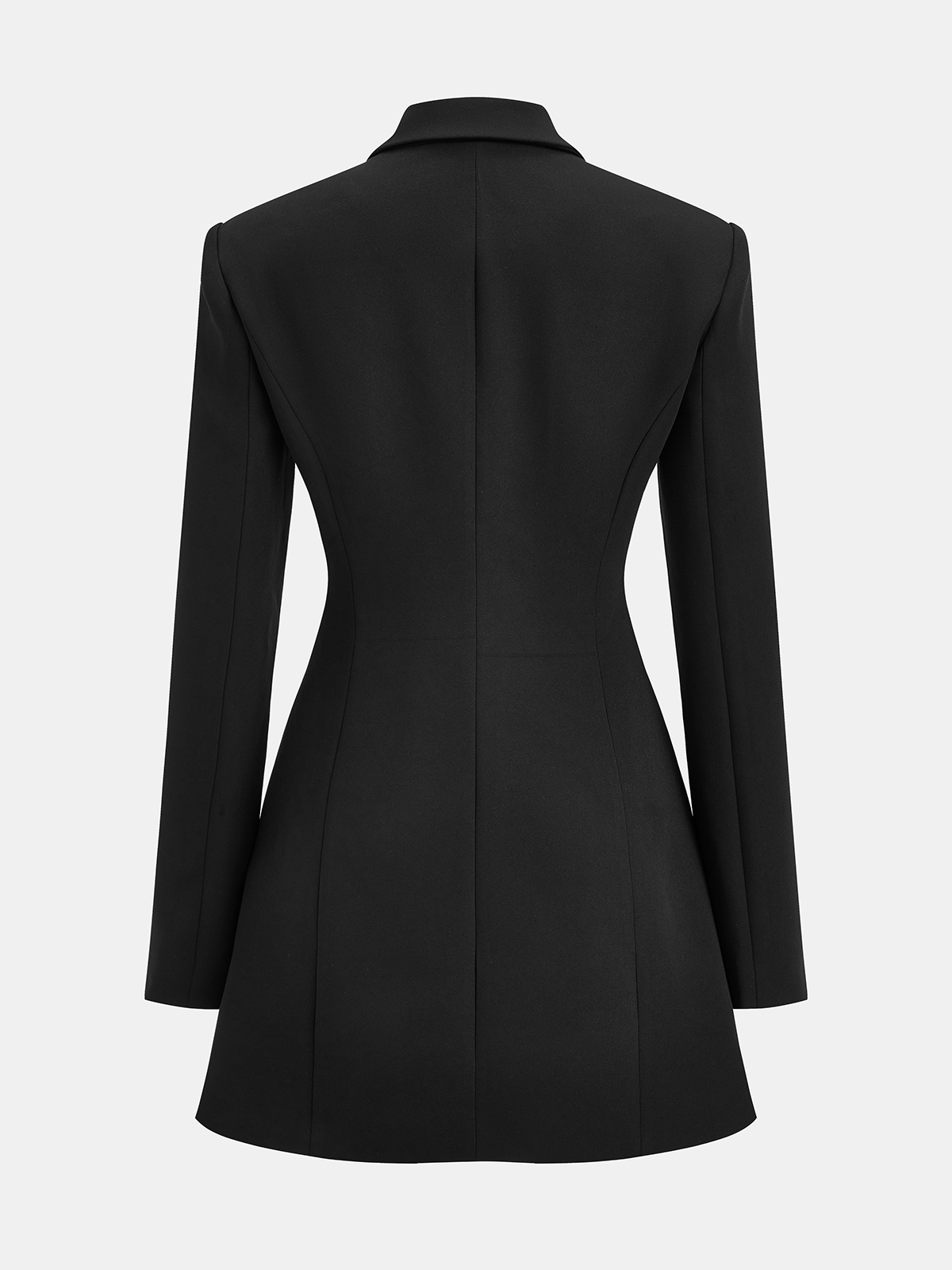 Buttoned Tailored Dress with Collar Detail