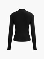Ruched Long Sleeve Top with Elegant Details