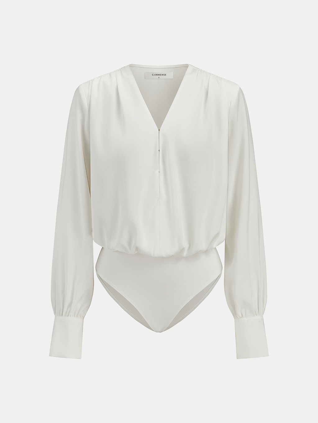Silky Satin Bodysuit with Hook-and-Eye Closure