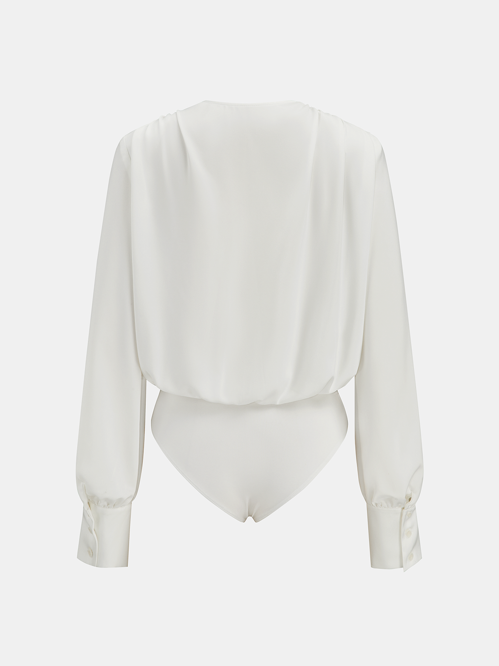 Silky Satin Bodysuit with Hook-and-Eye Closure