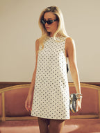 Mini Polka Dot Dress with Bow on Back
