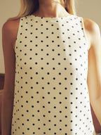 Mini Polka Dot Dress with Bow on Back