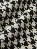 Houndstooth Tweed Mini Dress with Horsebit Accent