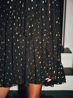 Foil Spot Cami Dress with Coordinating Cape
