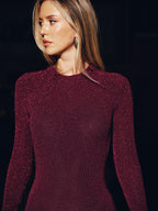 Backless Sparkle Knit Maxi Dress in Bodycon Style