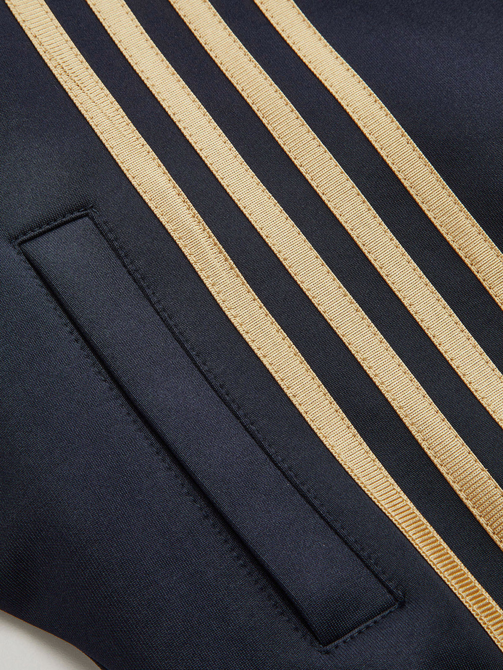 Four-Stripe Cropped Athletic Sweatshirt
